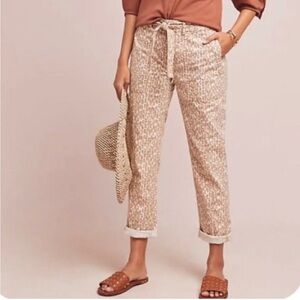 Anthropologie Wanderer Utility Leopard Print Pants